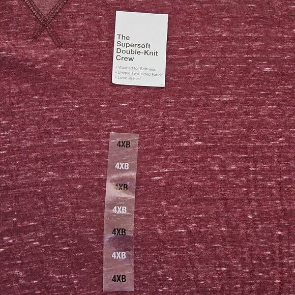 Sonoma Goods for Life Super Soft Crewneck Tee Size 4XB Long Sleeve Brick Red NWT - Picture 11 of 16